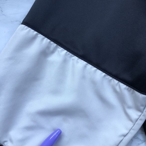 Topman Men's Sz Small Colorblock Track Style Jacket In Black White Gray Full Zip - Picture 11 of 11